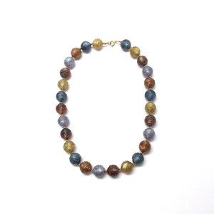 80s Multi Colour Acrylic Rope Beaded Necklace Brand New Vintage